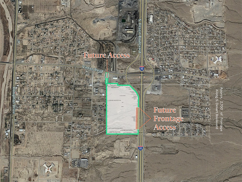 SWQ of Interstate 10 & Vinton Road, Anthony, TX for sale Aerial- Image 1 of 2