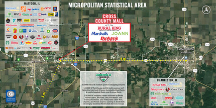 700 Broadway Ave E, Mattoon, IL - AERIAL  map view