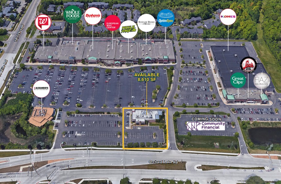 7410 Orchard Lake Rd, West Bloomfield, MI for sale - Aerial - Image 1 of 1