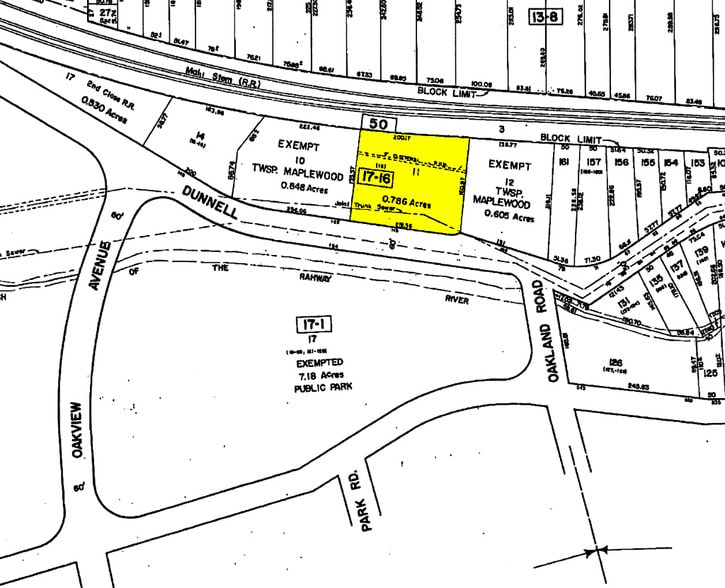 111 Dunnell Rd, Maplewood, NJ for lease - Plat Map - Image 2 of 8