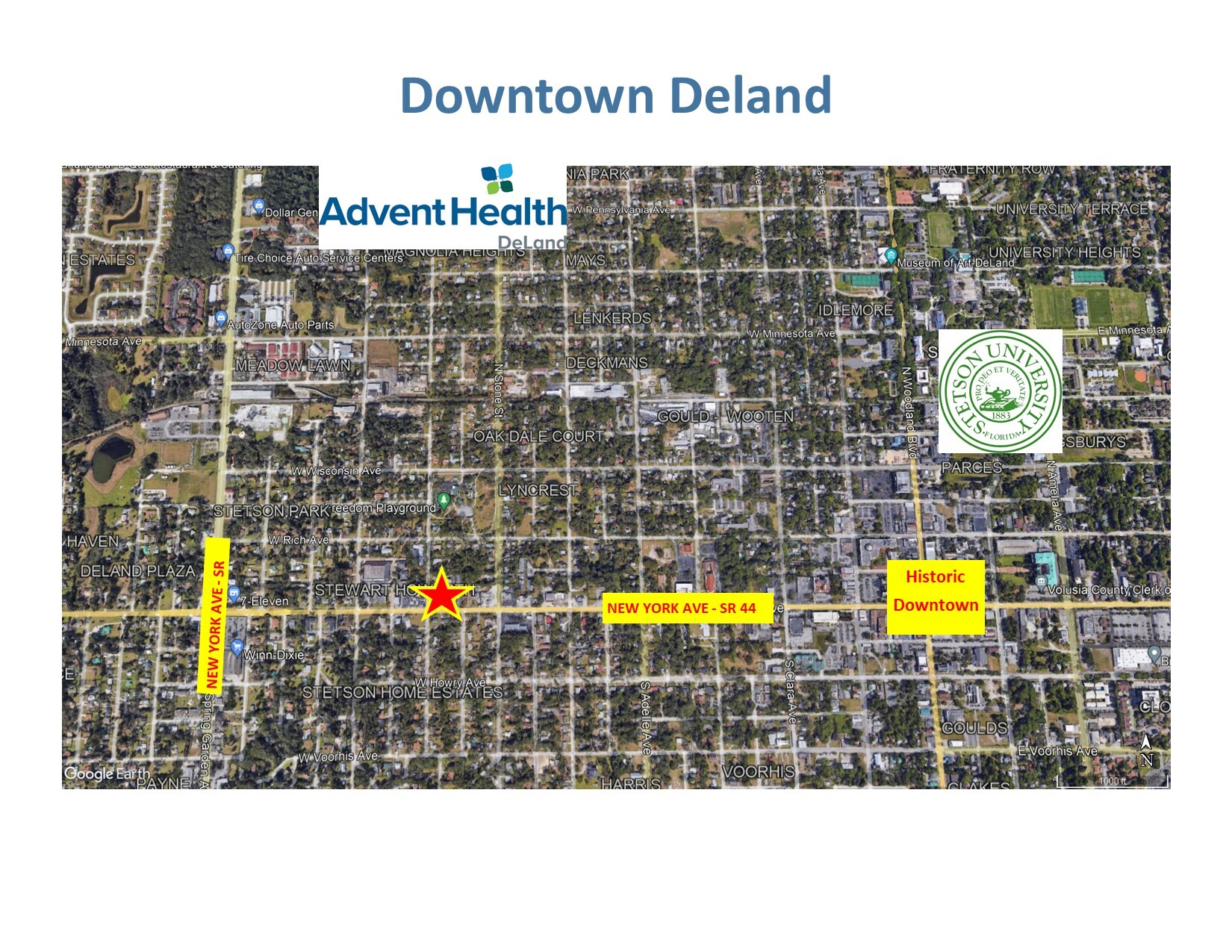 W New York Ave, Deland, FL for sale Aerial- Image 1 of 1