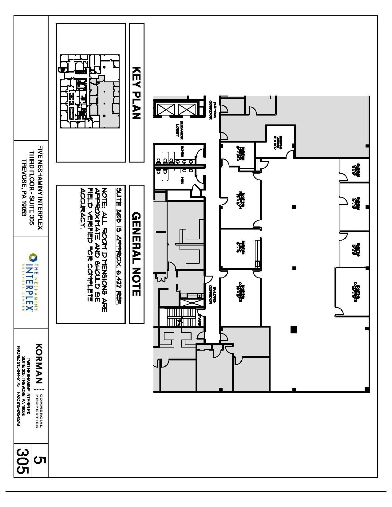 5 Neshaminy Interplex, Trevose, PA for lease Floor Plan- Image 1 of 3