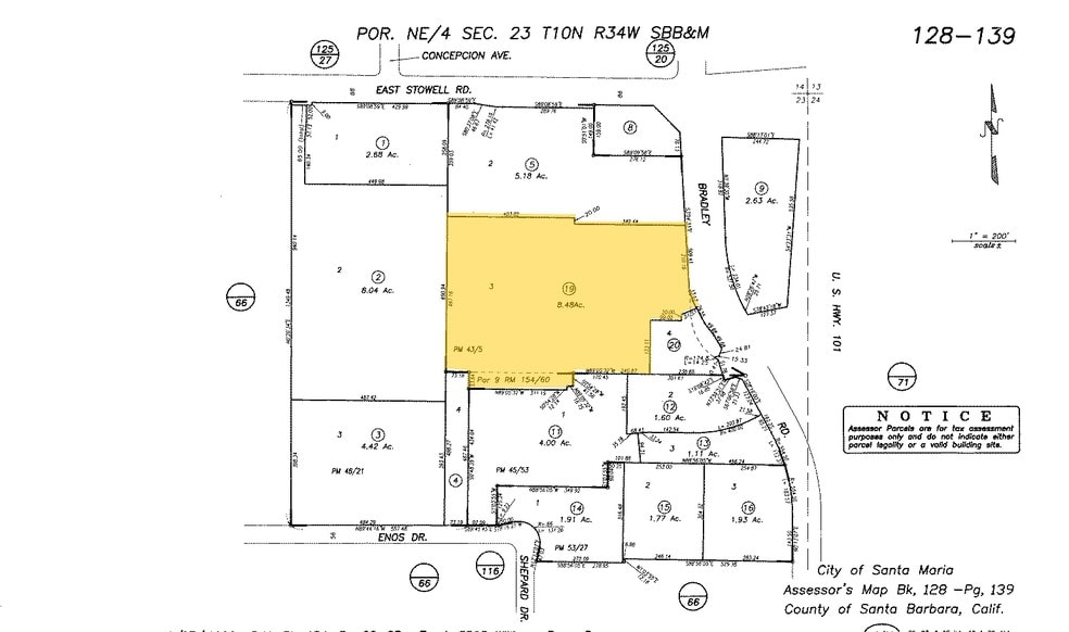 1335 S Bradley Rd, Santa Maria, CA for sale - Plat Map - Image 1 of 1