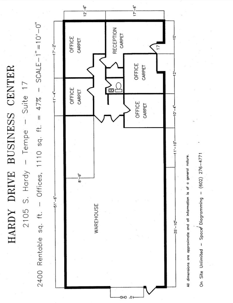 2105 S Hardy Dr, Tempe, AZ for lease Floor Plan- Image 1 of 1