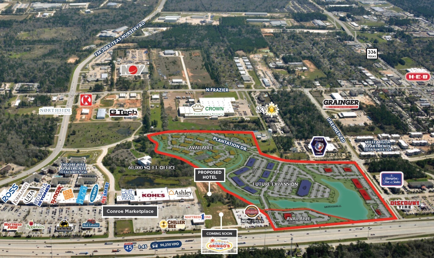 0000 Teas Nursery Rd, Conroe, TX for sale Aerial- Image 1 of 3