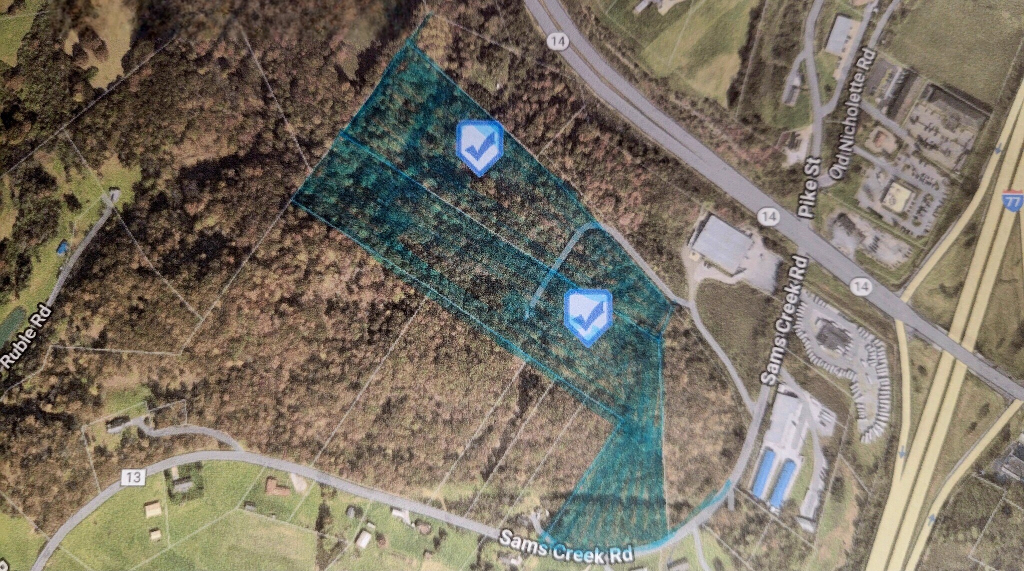 00 Sams Creek Rd, Mineral Wells, WV for sale Aerial- Image 1 of 1