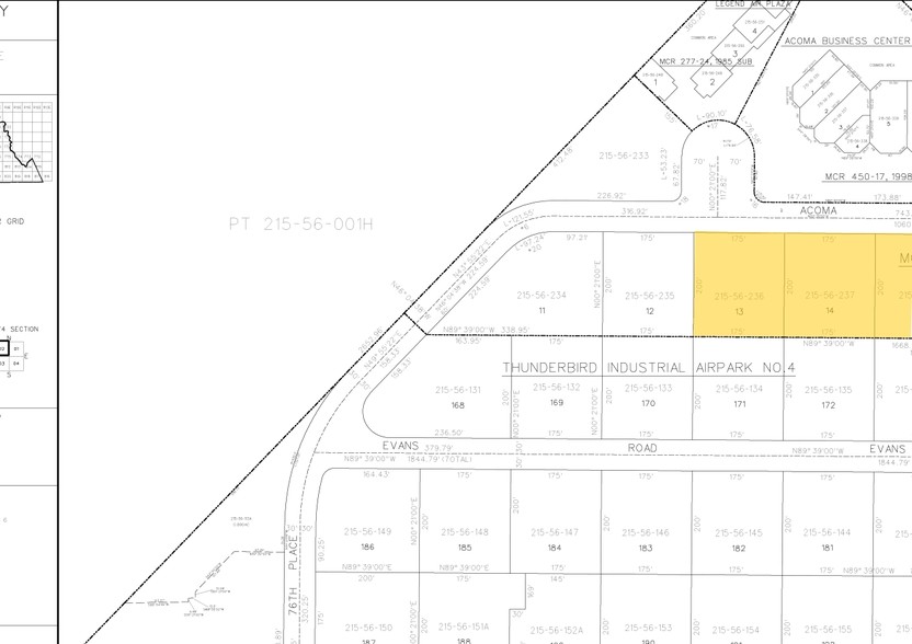 7707 E Acoma Dr, Scottsdale, AZ for lease - Plat Map - Image 2 of 11