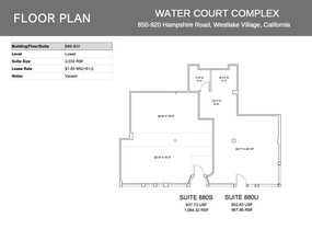 850 Hampshire Rd, Westlake Village, CA for lease Floor Plan- Image 1 of 1