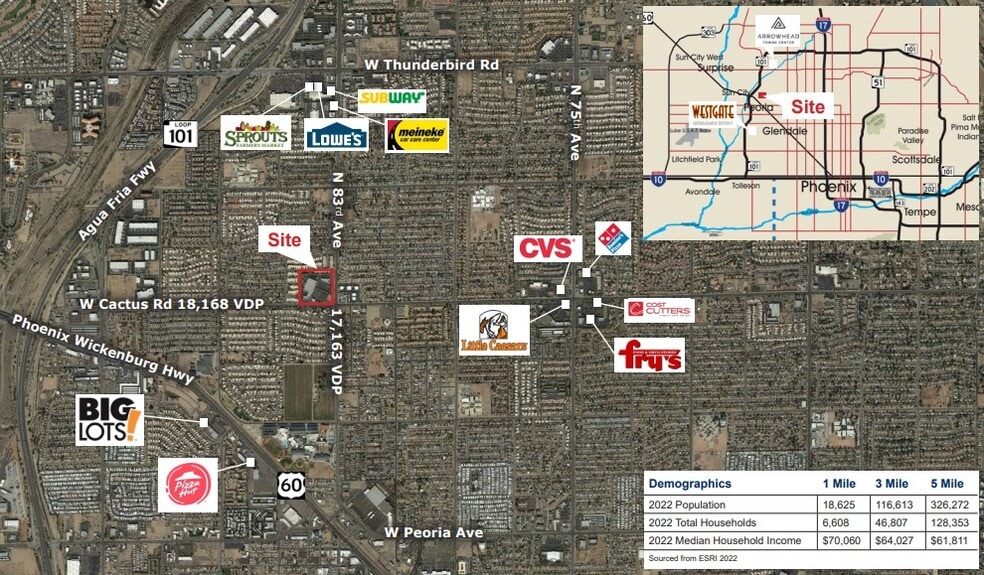 8390 W Cactus Rd, Peoria, AZ for lease - Aerial - Image 3 of 6