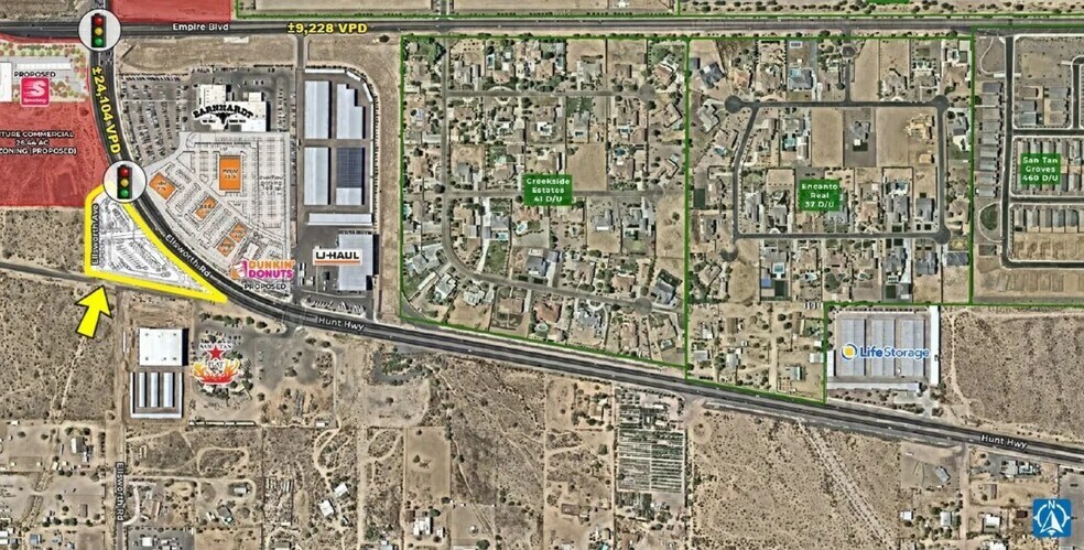 ELLSWORTH RD & HUNT HIGHWAY, Queen Creek, AZ for lease - Primary Photo - Image 1 of 2