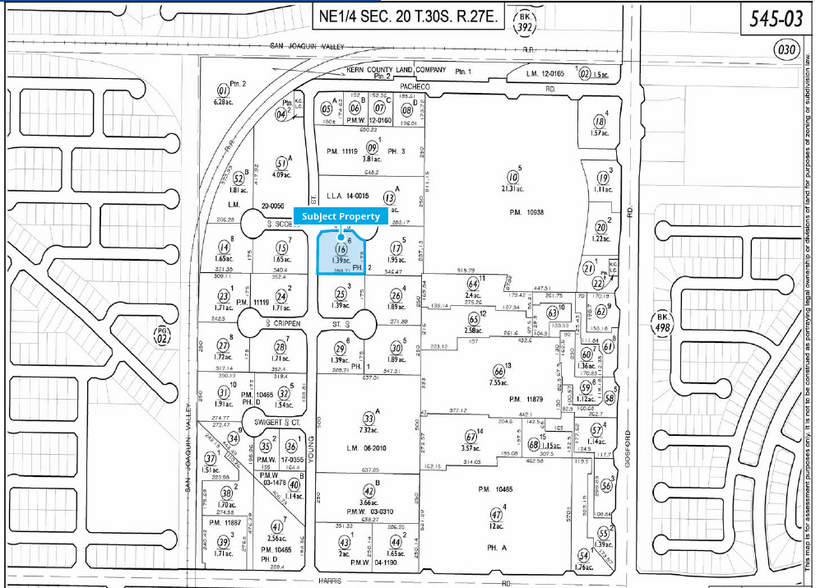 5202 Young St, Bakersfield, CA for sale - Plat Map - Image 3 of 3