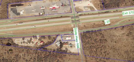 105 W I-20, Gordon, TX - aerial  map view