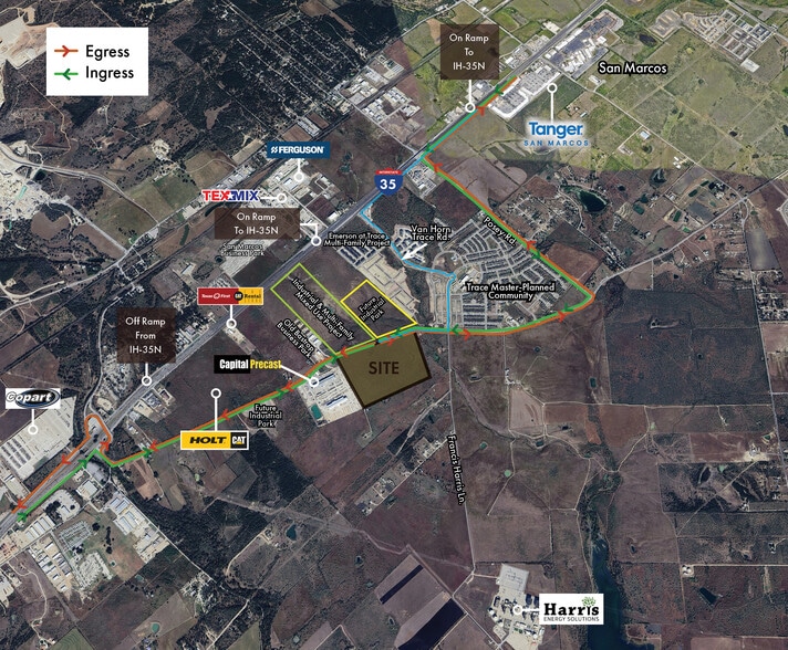 Old Bastrop Rd & IH-35, San Marcos, TX for sale - Aerial - Image 2 of 2