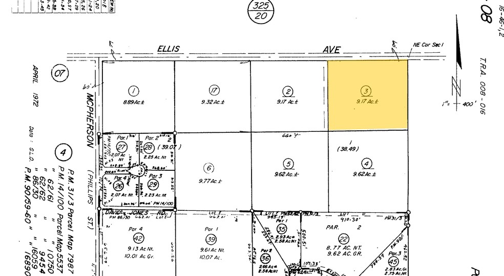 Ellis Ave, Perris, CA for sale - Plat Map - Image 1 of 1