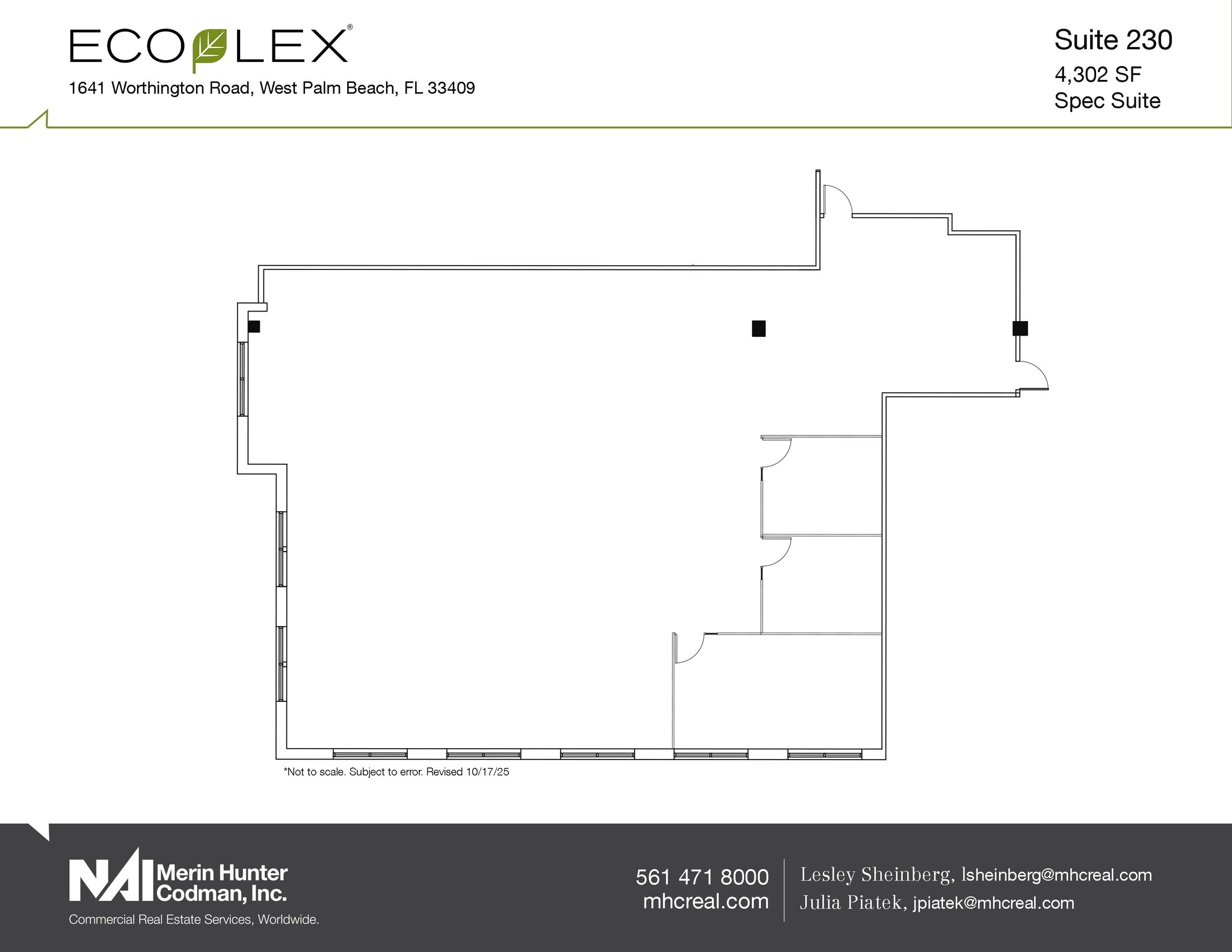 1641 Worthington Rd, West Palm Beach, FL for lease Floor Plan- Image 1 of 2