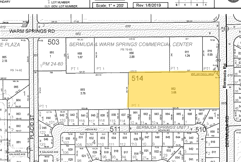 375 E Warm Springs Rd, Las Vegas, NV for sale - Plat Map - Image 1 of 1