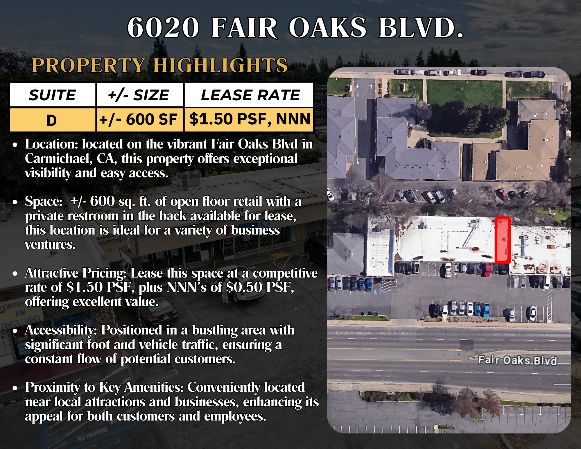 6020-6024 Fair Oaks Blvd, Carmichael, CA for lease Building Photo- Image 1 of 1