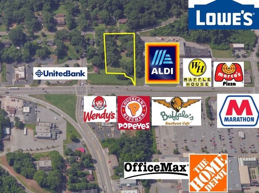 1411 W Poplar St, Griffin, GA for sale Aerial- Image 1 of 11