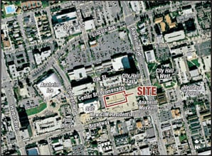 190 W Center Street Promenade, Anaheim, CA - AERIAL  map view