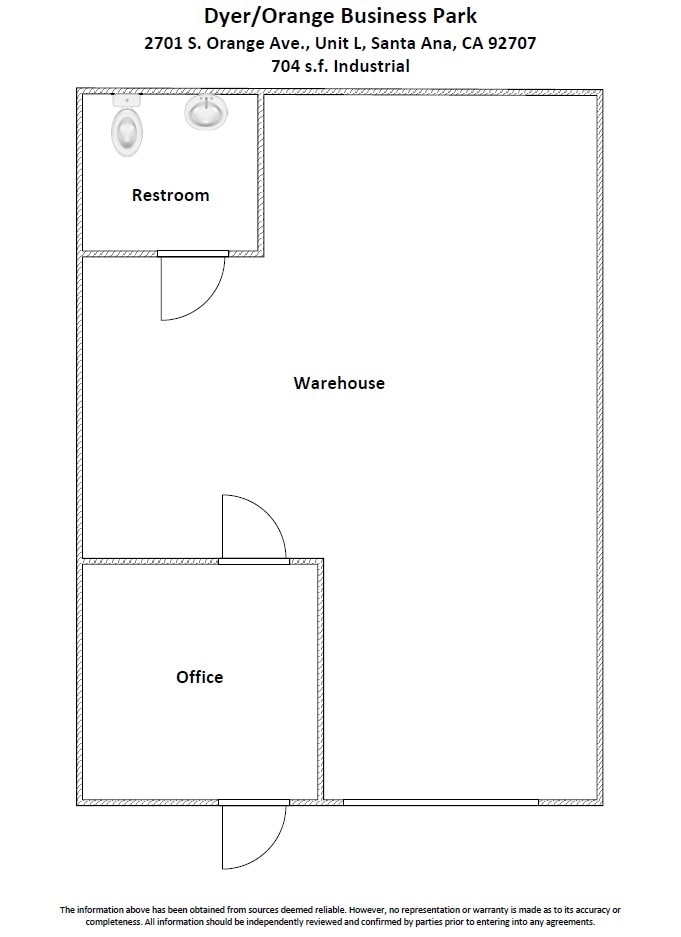 2701 Orange Ave, Santa Ana, CA for lease Floor Plan- Image 1 of 1