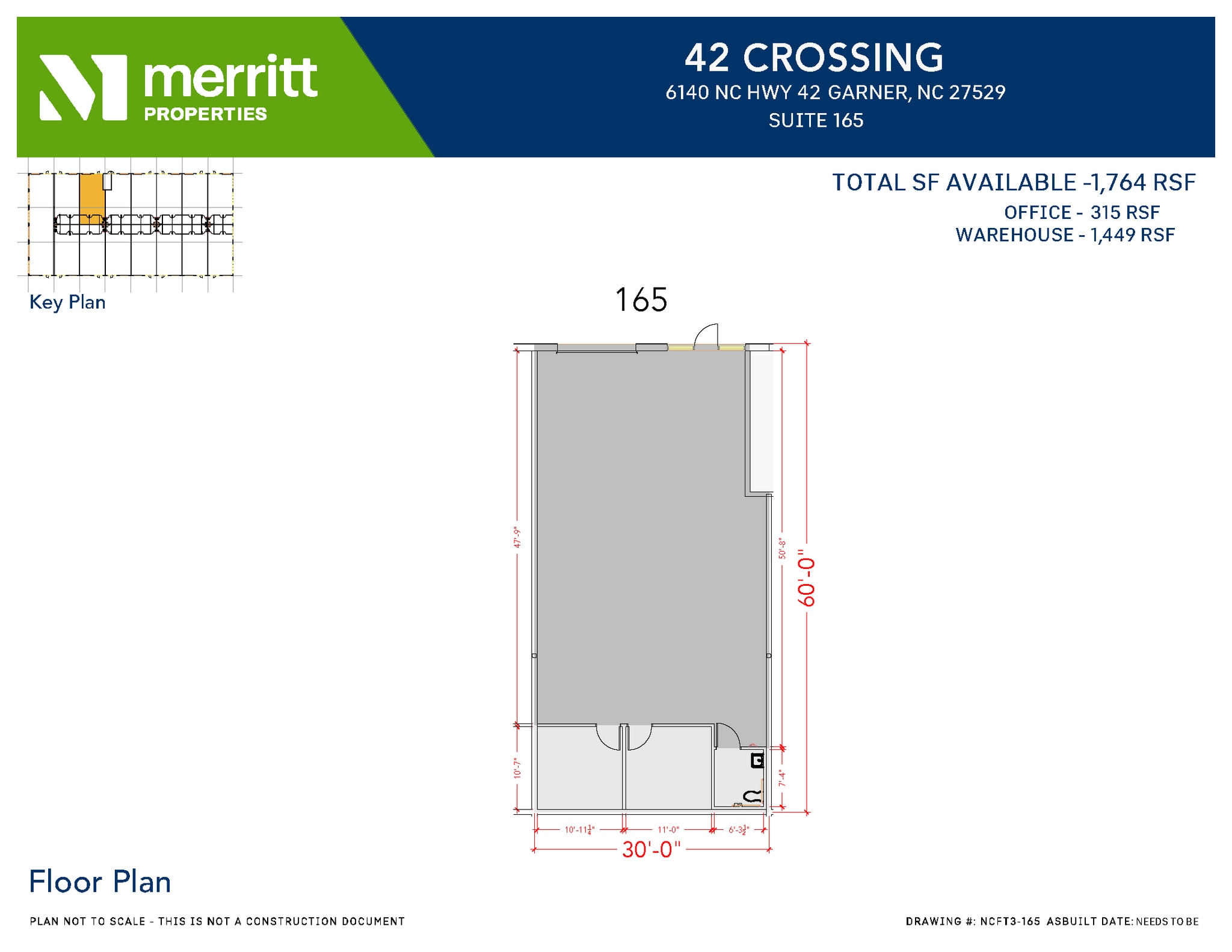 6100 NC Highway 42 W, Garner, NC for lease Floor Plan- Image 1 of 3