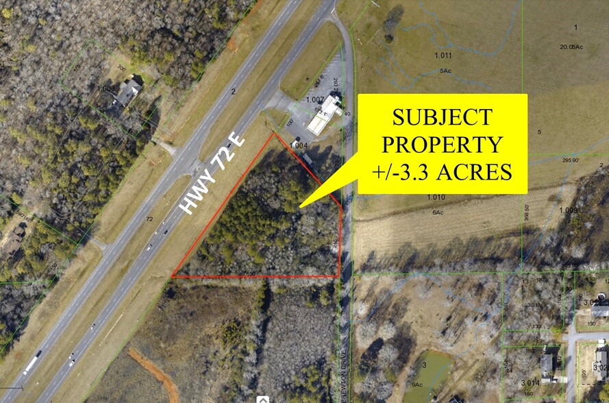 Lot 2 John T Reid Parkway, Scottsboro, AL for sale - Aerial - Image 1 of 1