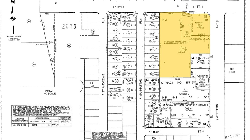 1842 W 182nd St, Torrance, CA for sale - Plat Map - Image 2 of 2