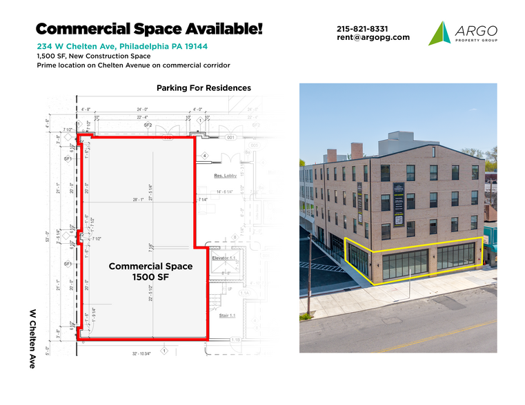 234 W Chelten Ave, Philadelphia, PA for lease - Floor Plan - Image 1 of 10