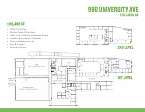 980 University Ave, Los Gatos, CA for lease Floor Plan- Image 1 of 23