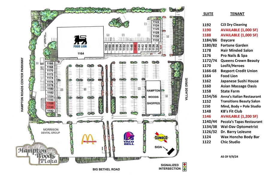 1122-1192 Big Bethel Rd, Hampton, VA for lease - Site Plan - Image 3 of 9