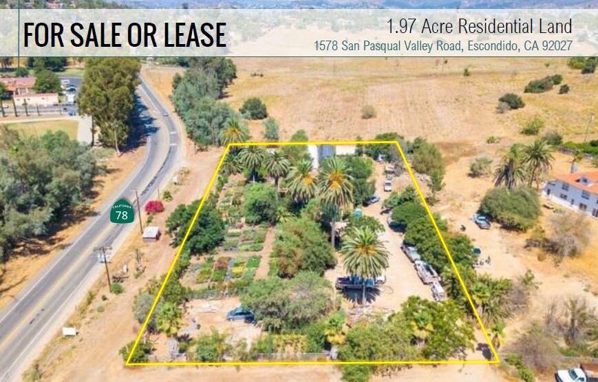 1578 San Pasqual Valley Rd, Escondido, CA 92027 Land for Sale