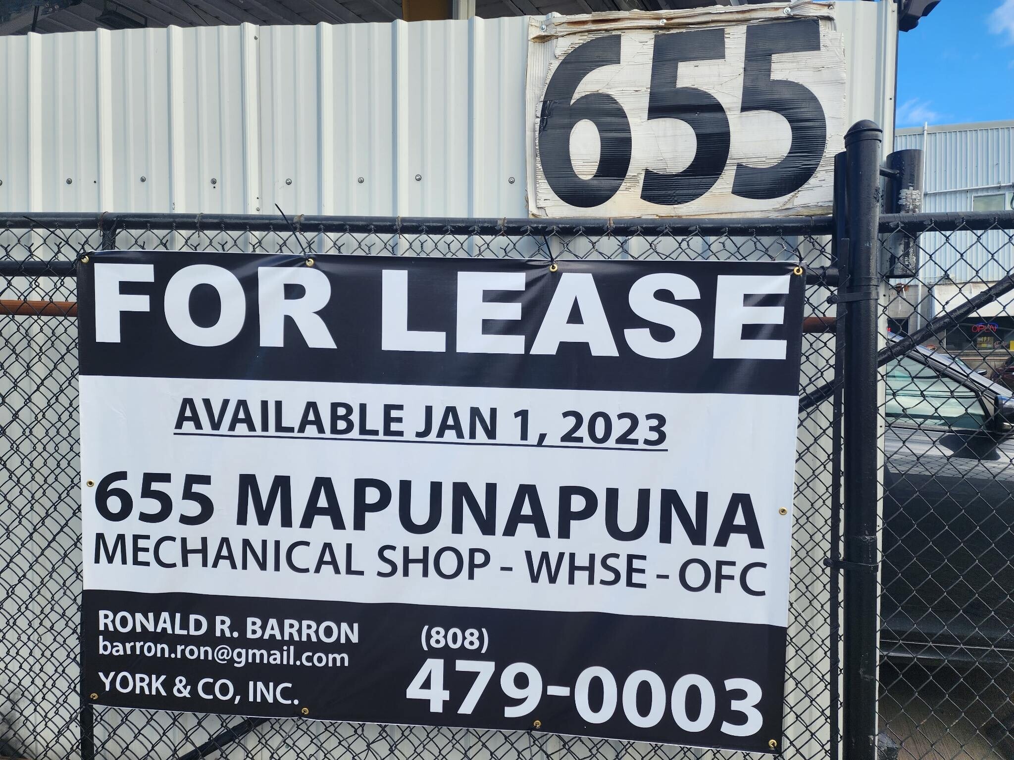 655 Mapunapuna St, Honolulu, HI 96819 AutoBody w/booth AVAILABLE MAY