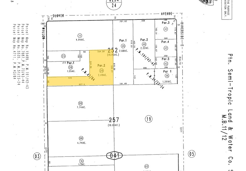 2165-2175 S Willow Ave, Bloomington, CA for sale - Plat Map - Image 3 of 3