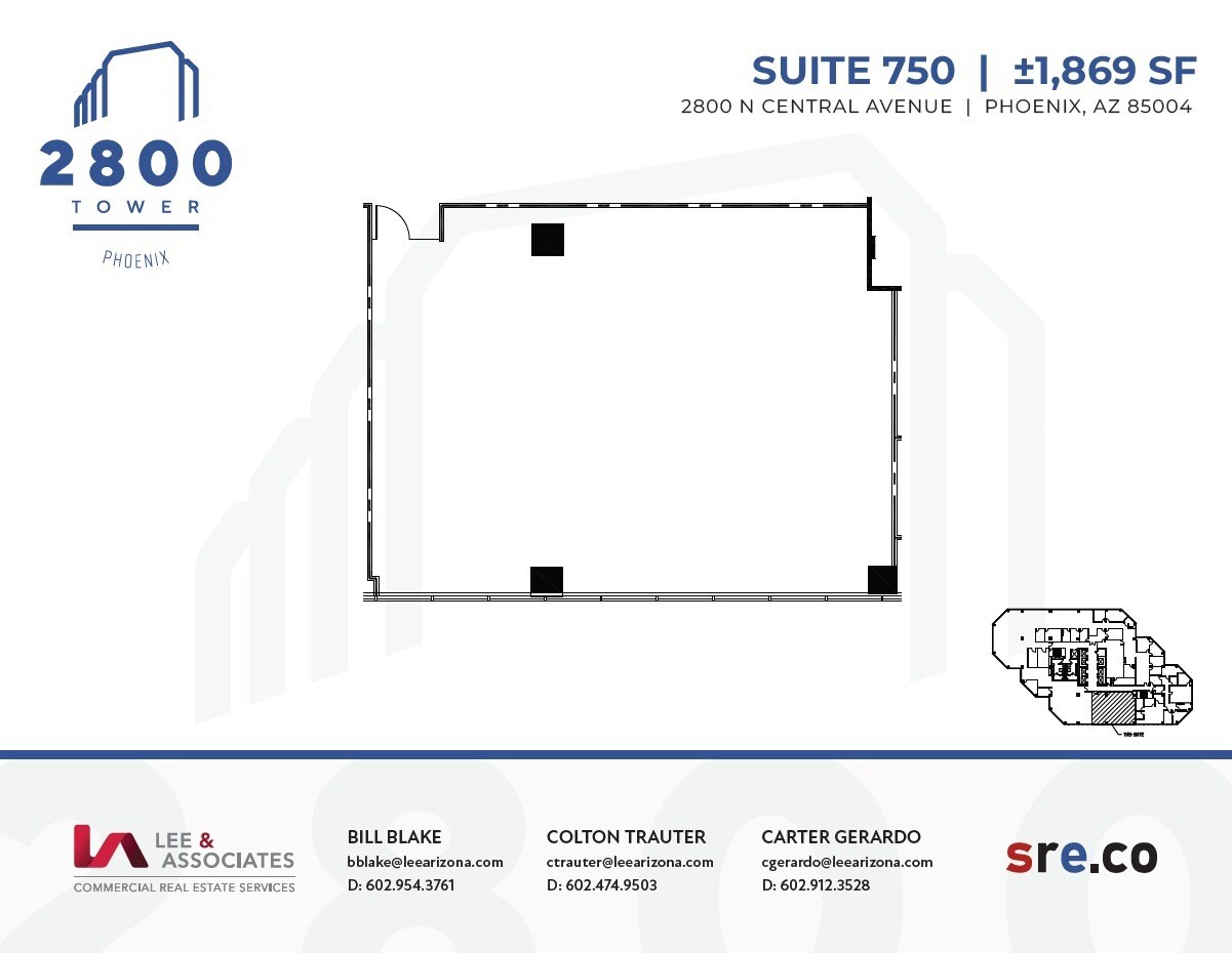 2800 N Central Ave, Phoenix, AZ for lease Floor Plan- Image 1 of 1