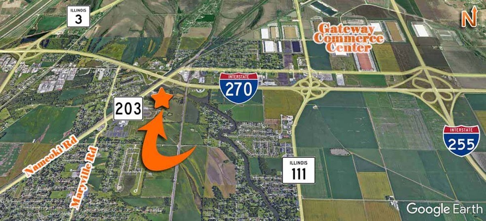 I-270 & Rt 203, Granite City, IL for sale - Aerial - Image 2 of 3