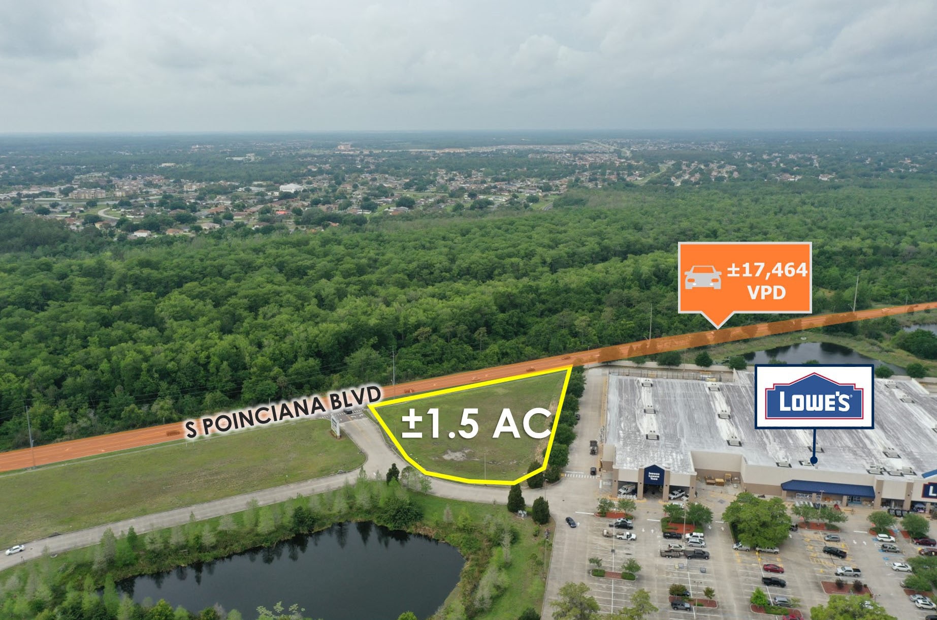 4451 S Poinciana Blvd, Kissimmee, FL 34758 Poinciana Pad Lowe’s