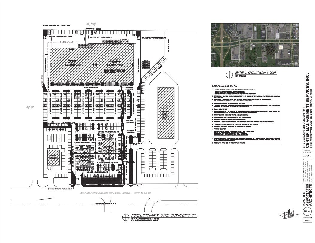 13050 Hall Rd, Sterling Heights, MI for lease Site Plan- Image 1 of 2