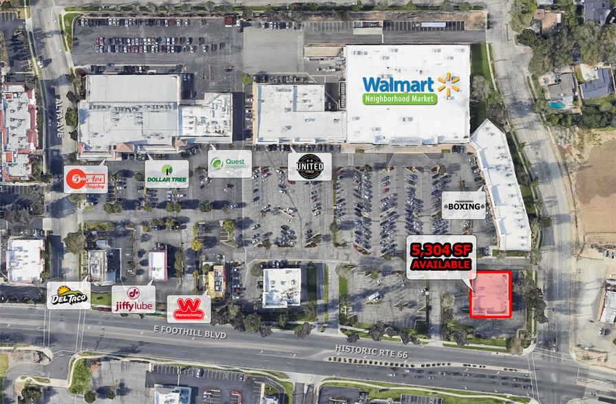 1401-1493 E Foothill Blvd, Upland, CA for lease - Aerial - Image 1 of 11