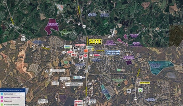 706 W Trade St, Dallas, NC - AERIAL  map view