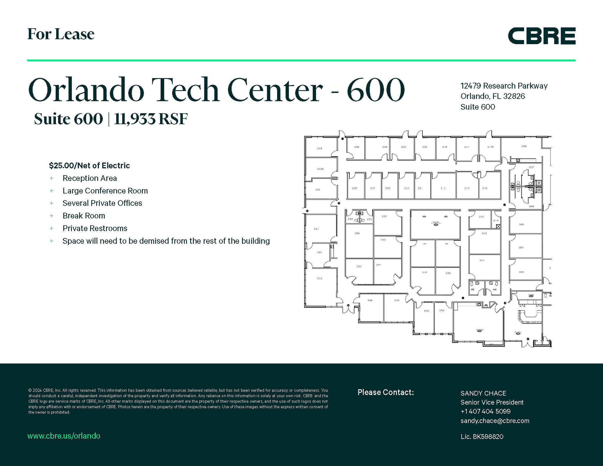 12479 Research Pky, Orlando, FL for lease Floor Plan- Image 1 of 1