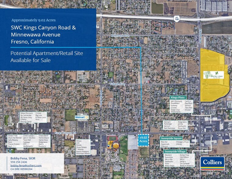 SWC Kings Canyon Rd & Minnewawa Ave, Fresno, CA for sale - Building Photo - Image 1 of 1