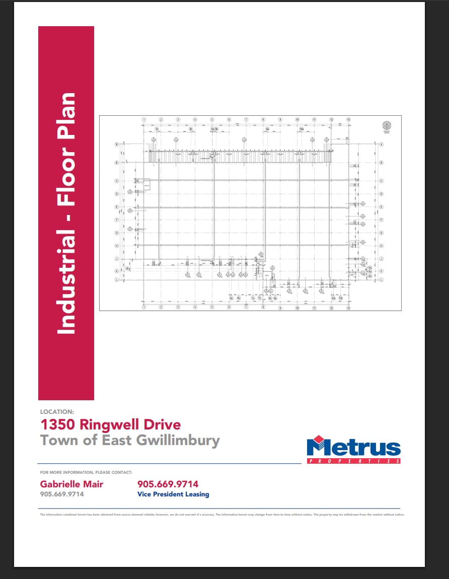 1350 Ringwell Dr, Newmarket, ON for lease Floor Plan- Image 1 of 1