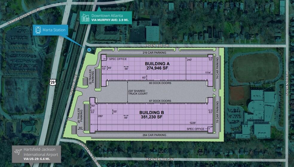 1400 Murphy Ave SW, Atlanta, GA for lease - Site Plan - Image 3 of 3