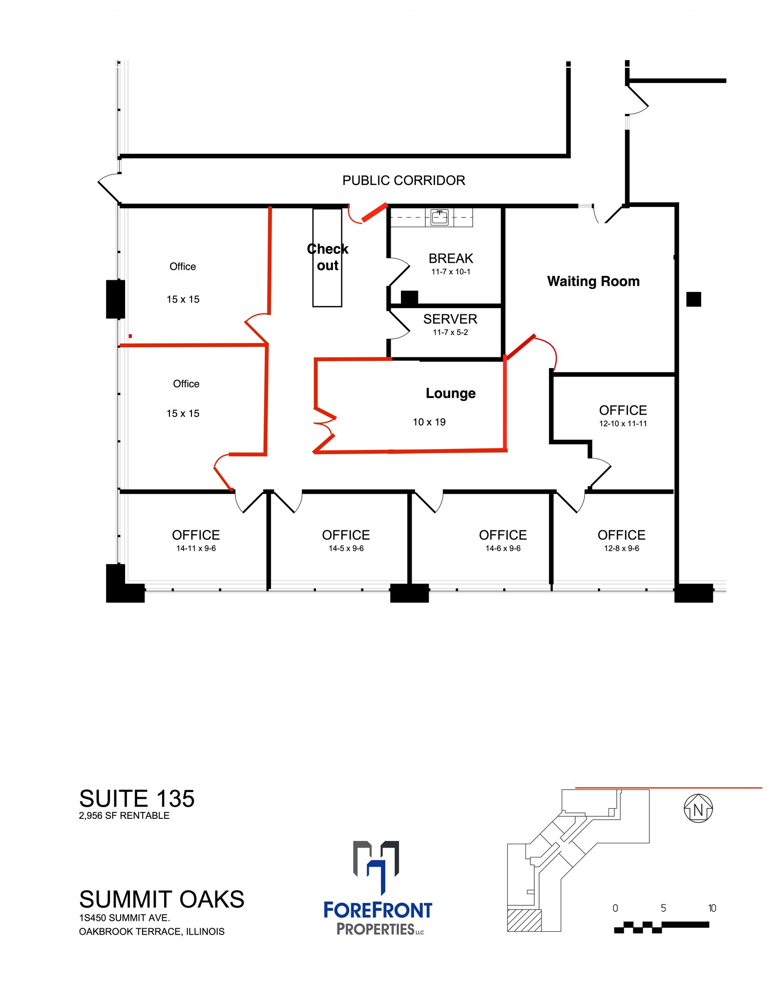 1 S 450 Summit Ave, Oakbrook Terrace, IL for lease Site Plan- Image 1 of 1