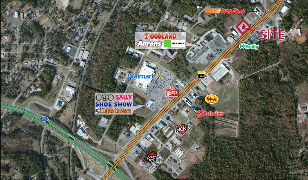 14175 Highway 43, Russellville, AL for lease - Aerial - Image 2 of 3