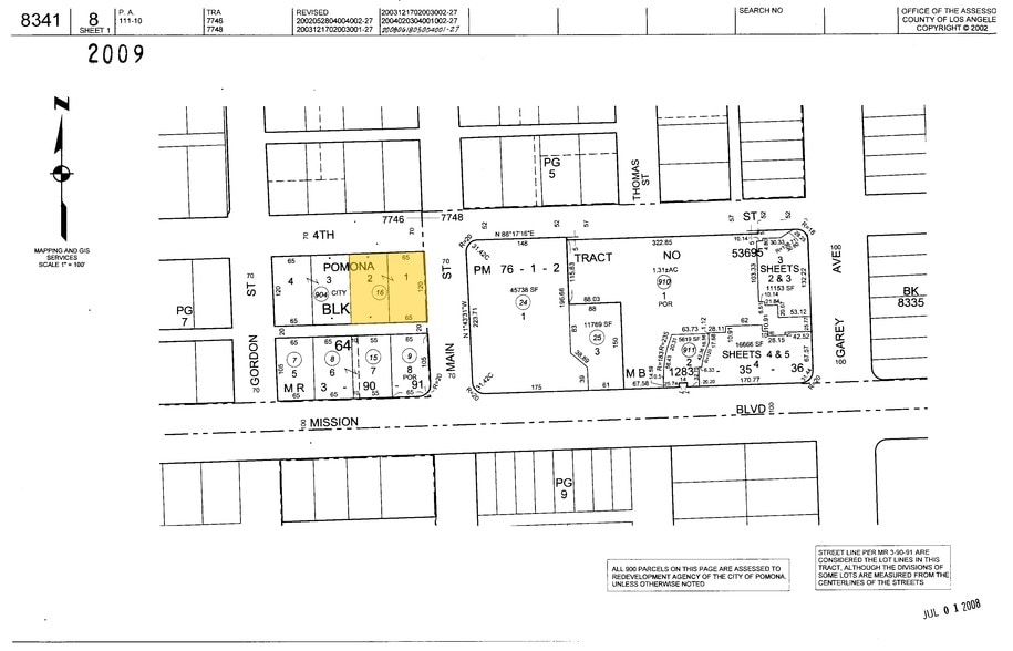 401 S Main St, Pomona, CA for lease - Plat Map - Image 3 of 4