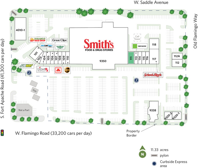 9340-9360 W Flamingo Rd, Las Vegas, NV for lease - Site Plan - Image 3 of 20