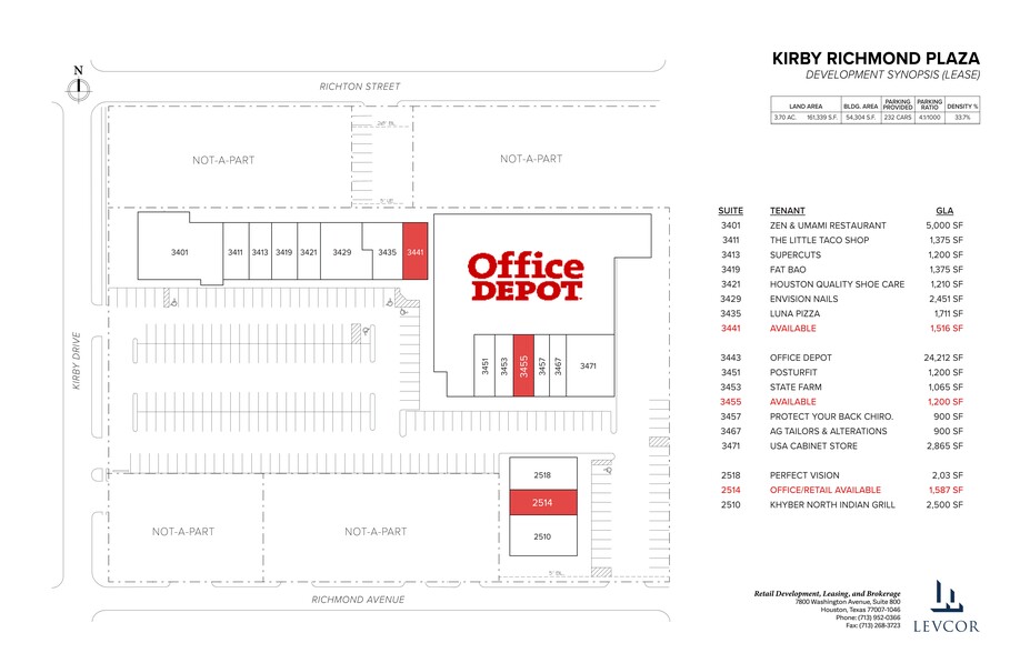 3401-3471 Kirby Dr, Houston, TX for lease - Site Plan - Image 1 of 6