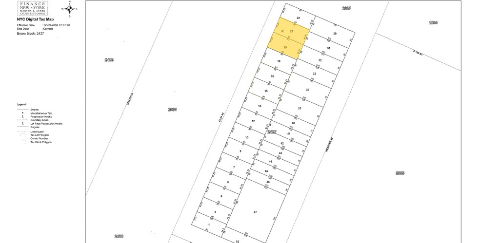 1272-1276 Clay Ave, Bronx, NY for sale - Plat Map - Image 2 of 2