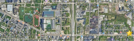 801-805 E Exchange St, Akron, OH - Aerial map view